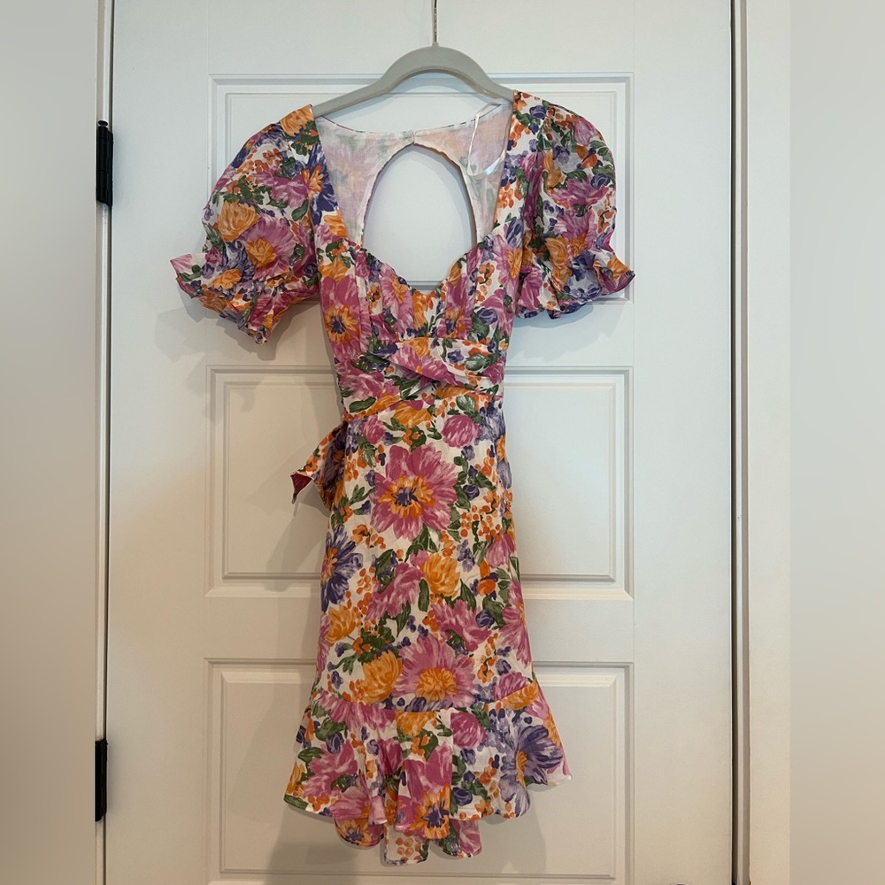 One and Only Floral backless dress